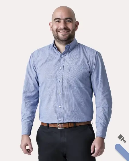 Camisas ejecutivas microcuadros
