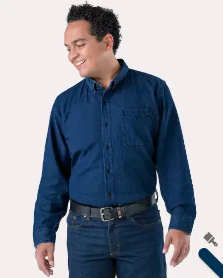 Camisa de Mezclilla para Hombre de 4.5oz