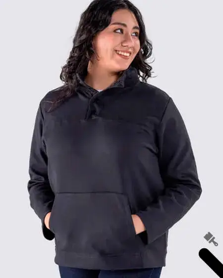 Sudadera negra deportiva unisex - Berrys